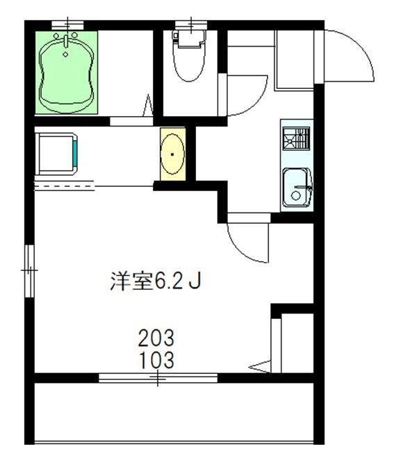 ホワイトパインⅠ 203号室 間取り