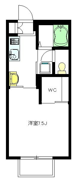 JED－Y 102号室 間取り