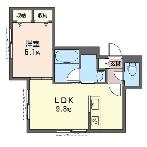 グレイスアウル下北沢 101号室 間取り