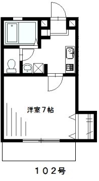 デメテル 102号室 間取り