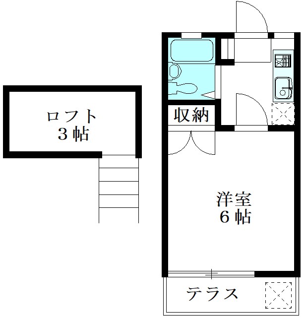 フラワーハイツ 202号室 間取り
