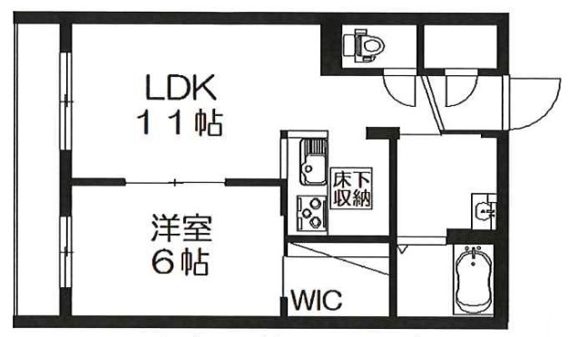 翠松亭 106号室 間取り