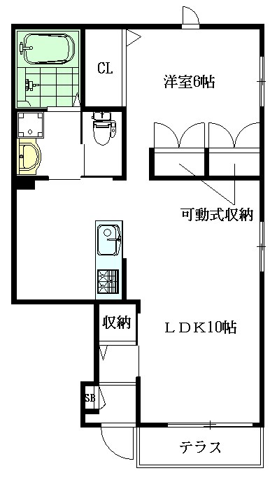 TAU CUBE 102号室 間取り