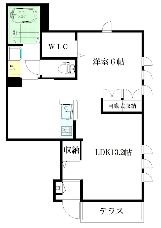 TAU CUBE 102号室 間取り