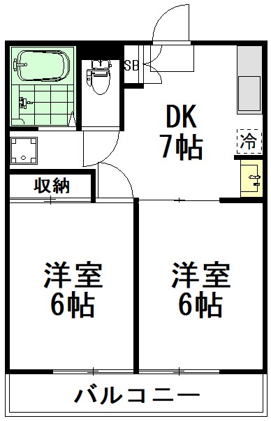 アネックス是政 103号室 間取り