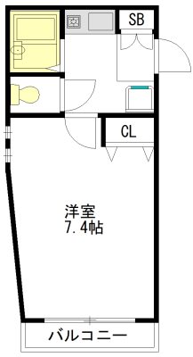 ノースコート 201号室 間取り