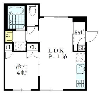 サンティエ羽根木 101号室 間取り