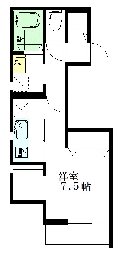 【MS】ミオン 201号室 間取り