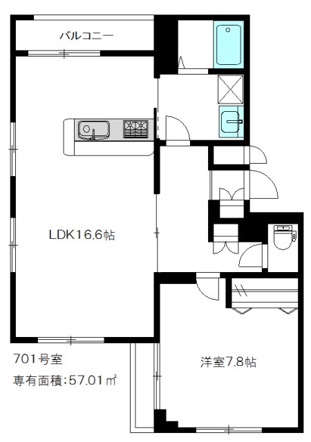 パヴェ・ブランカ 401号室 間取り