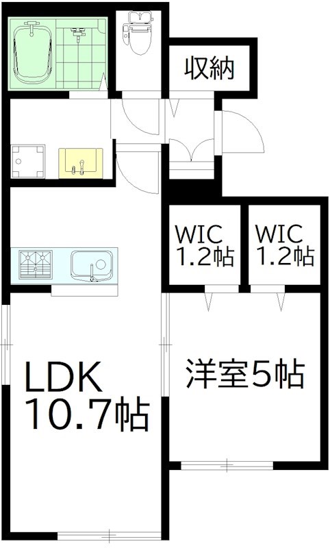 メゾン皆桜 103号室 間取り