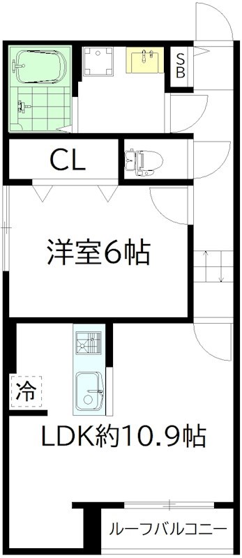 リベルテ 201号室 間取り