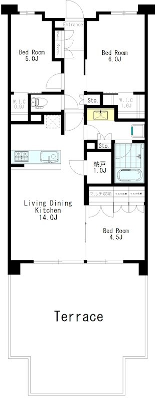 バウス武蔵境 105号室 間取り