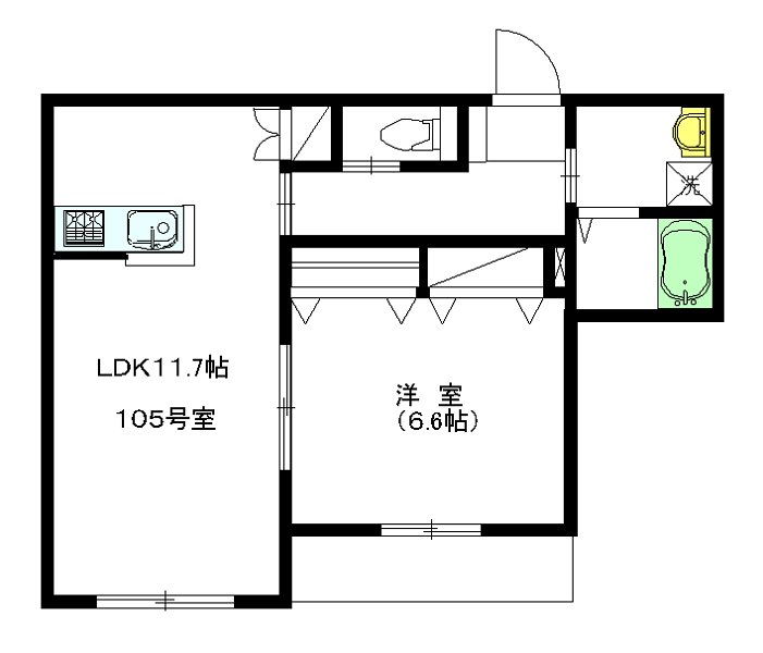 アグロス浜田山 105号室 間取り