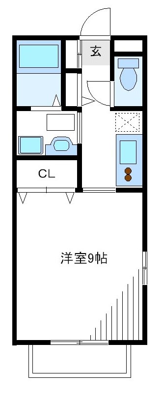 カーサ蘆花 201号室 間取り