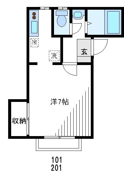 ラルクハイツ 101号室 間取り