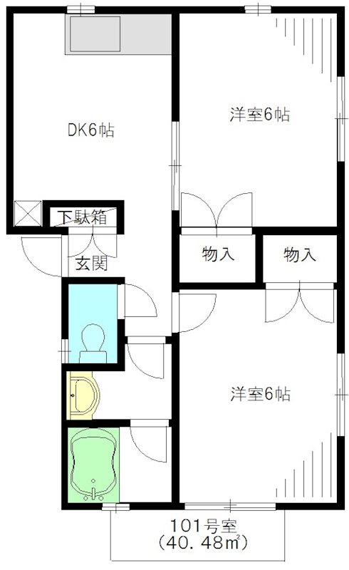 ザ・ハウス 101号室 間取り