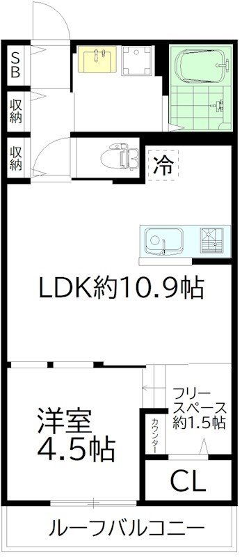 リベルテ 302号室 間取り