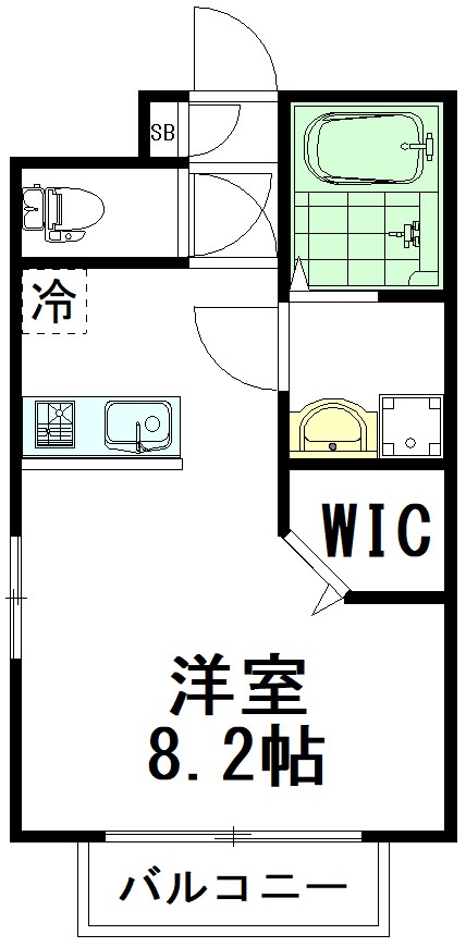 BEACH HILLS 106号室 間取り