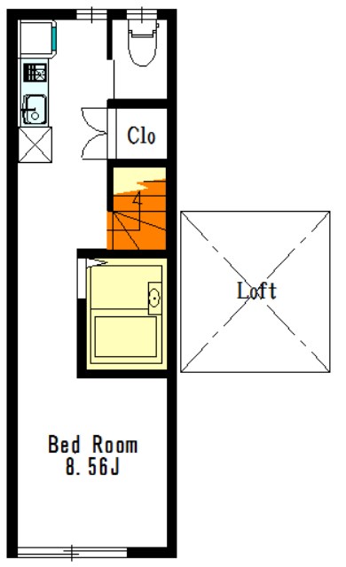 ハンプトン・プレイス 204号室 間取り