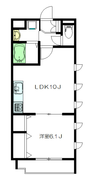 セレーナ経堂 206号室 間取り
