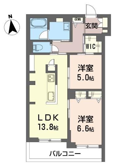 アリビオ世田谷代田 203号室 間取り
