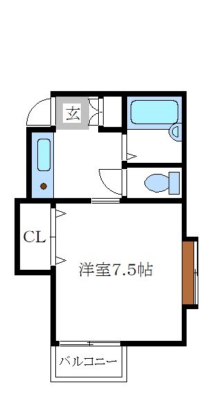 岩沢ハイツ 201号室 間取り