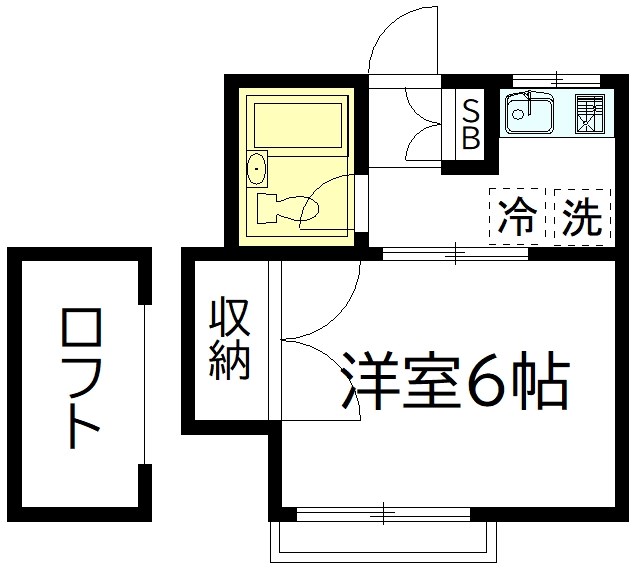 ハイツ共栄 202号室 間取り