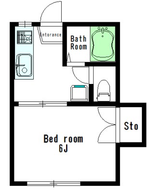 アクアコーポ 203号室 間取り