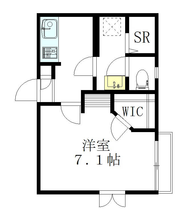 ディアスコート下北沢 106号室 間取り