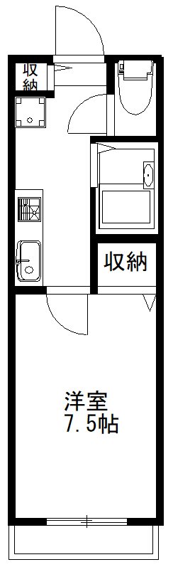 COMFY 102号室 間取り