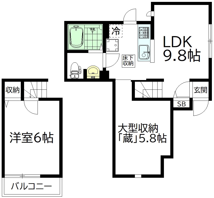 MARY　TERRACE（マリーテラス） 102号室 間取り