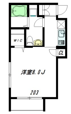 gatto nero（ガットネロ） 203号室 間取り