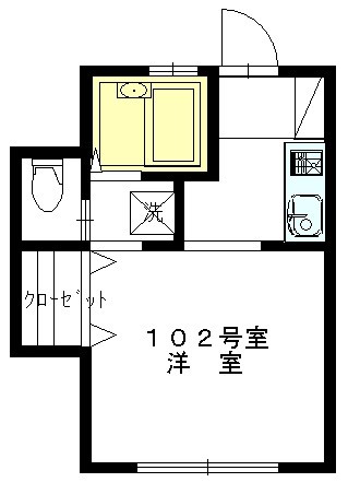 YUKI　HOUSE（ユキハウス） 102号室 間取り