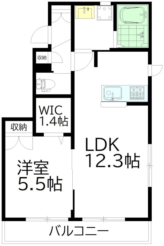 ベルデ浜田山 202号室 間取り