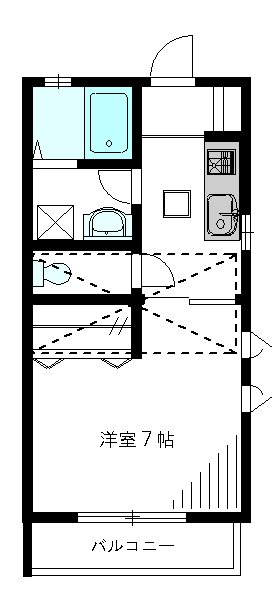 パーシモンヒルズ 203号室 間取り