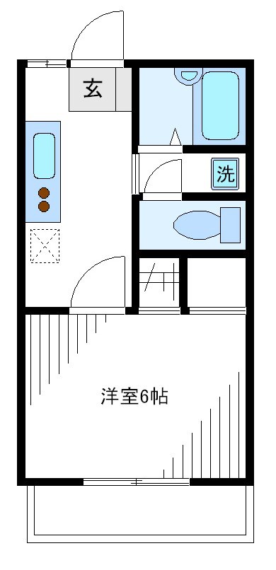 梅ヶ丘テラスA 102号室 間取り