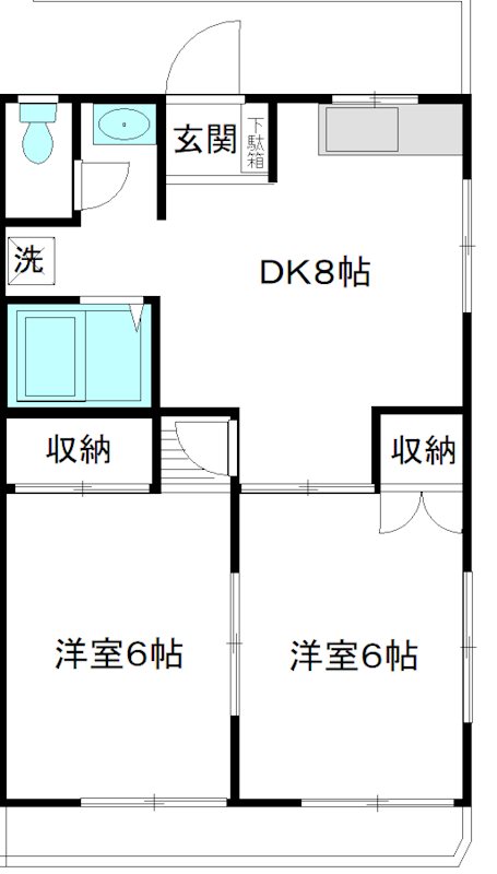 ホワイトハウス 101号室 間取り
