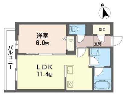 サクラ中野上高田 205号室 間取り