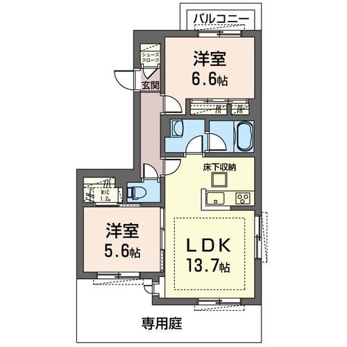 Bela Domo 大和（ベラドーモ大和） 101号室 間取り