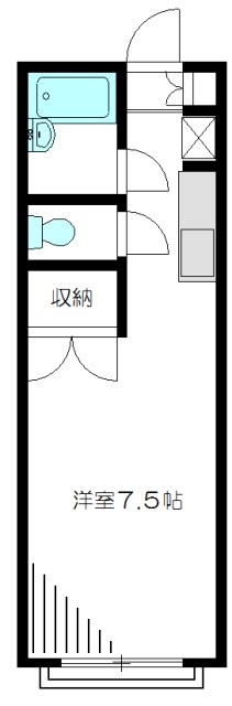 秀楽園 103号室 間取り