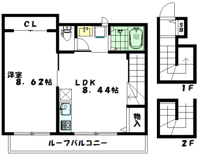 エイツリーズ 302号室 間取り