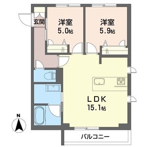 カーサ・ルピナス 301号室 間取り