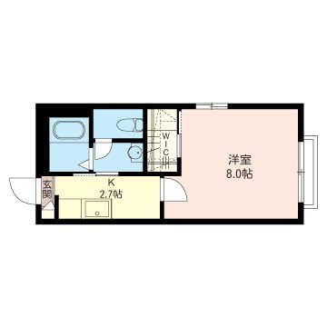 グリシーヌ 101号室 間取り