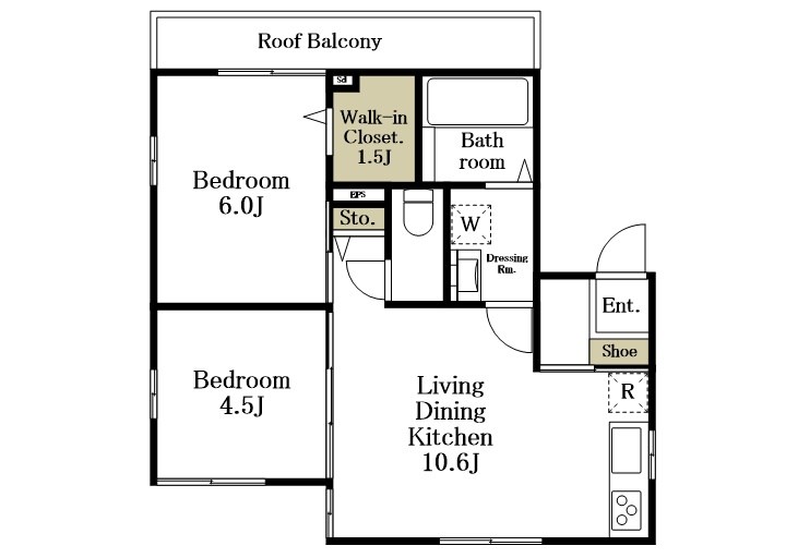 ルーチェ中根 301号室 間取り
