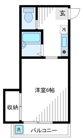 西山荘 103号室 間取り
