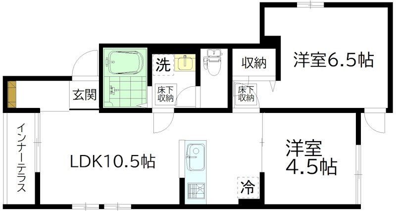 South Stage（サウスステージ） 1F号室 間取り