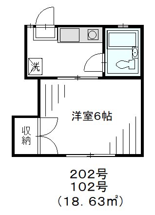 ポコアポコ 202号室 間取り
