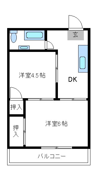 上馬柏ビル 401号室 間取り