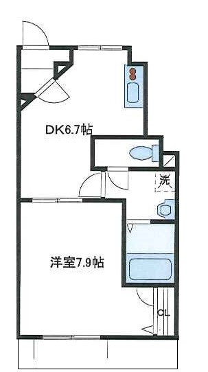 カタム白眞 102号室 間取り