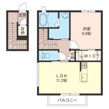 パーシモン久我山 201号室 間取り